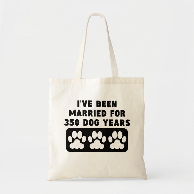 Bolsa Tote 50th Anos do cão do aniversário (Frente)