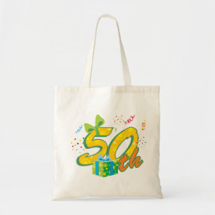 Bolsa Tote 50th Sacola do aniversário