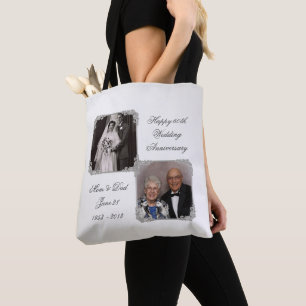 Bolsa Tote 60º aniversário de casamento de Diamond Foto Tot