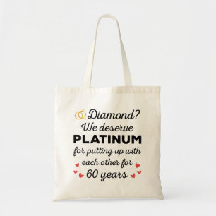 Bolsa Tote 60º Aniversário do Casamento I - Casal Engraçado D