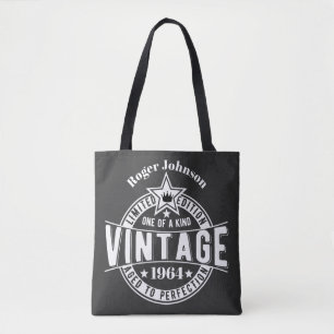 Bolsa Tote 60º aniversário Presente Vintage Envelhecido à per
