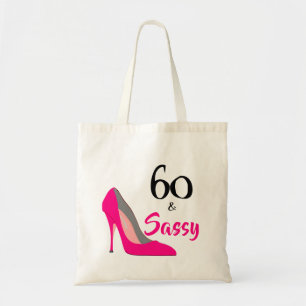 Bolsa Tote 60 e Sassy Aniversário de 60 anos