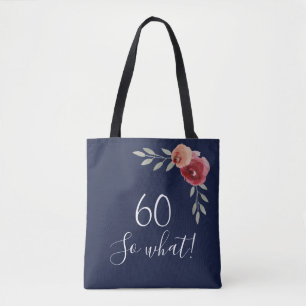 Bolsa Tote 60 então que Rosas de Watercolor Floral 60º Aniv