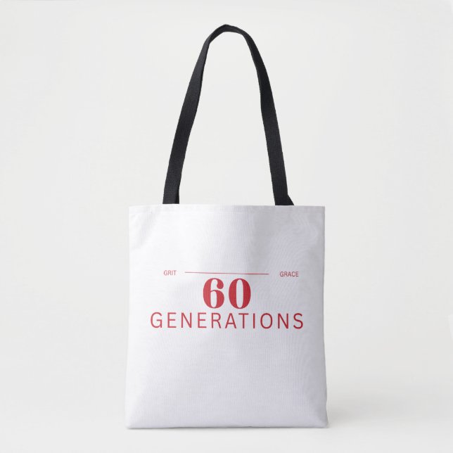 Bolsa Tote 60 Generations of Grit & Grace (Frente)