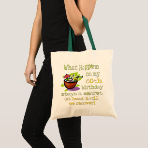 Bolsa Tote 60th Presentes da festa de aniversário. O que