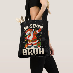 Bolsa Tote 67 Meme Seis Sete Bruh Natal Divertido 6 7