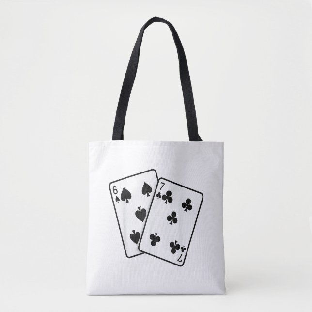 Bolsa Tote 67 Playing Cards Meme Funny Six Seven (Frente)