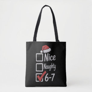 Bolsa Tote 6-7 Meme Legal Travesso 67 Natal Rotação Cerebral 