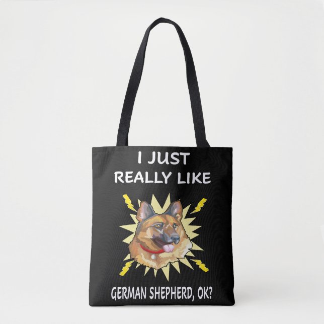 Bolsa Tote 6 Eu Gosto Muito Do German shepherd OK (Frente)