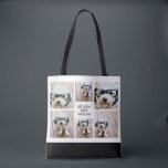 Bolsa Tote 6 Mínimo de Colagem de Fotos - Preto e Branco<br><div class="desc">Use sua foto ou fotos favoritas para fazer um espetáculo divertido para compartilhar com amigos. Uma colagem de 6 fotos em uma rede divertida com tamanhos diferentes. Um design simples com instantâneos e um bloco de texto. Recortar fotos em quadrados antes de carregar. Para ajustar fotos ou alterar cores, clique...</div>
