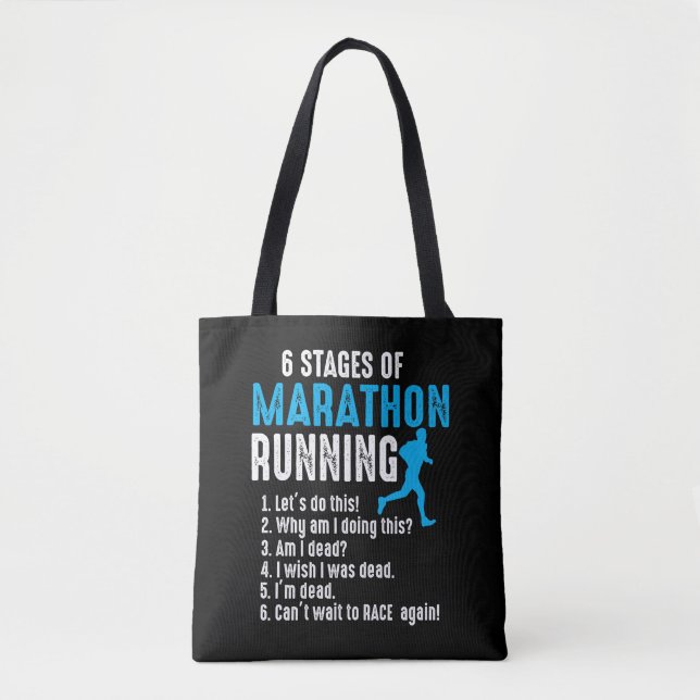 Bolsa Tote 6 Palcos da Maratona Running Runner Triathlon Run (Frente)