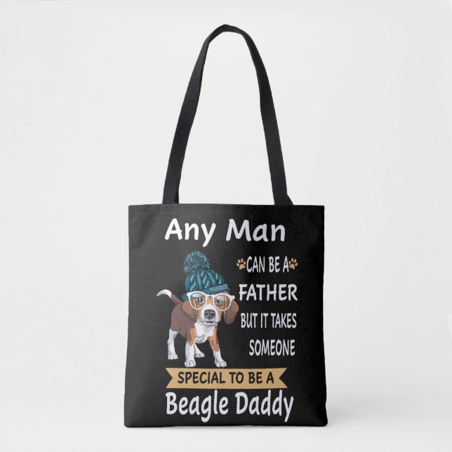 Bolsa Tote 6 Qualquer Pai De Beagle Man (Frente)
