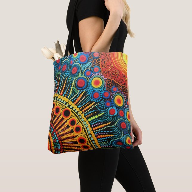 Bolsa Tote 70s 60s Psychedelic Hippy Retro Hip (Close Up)