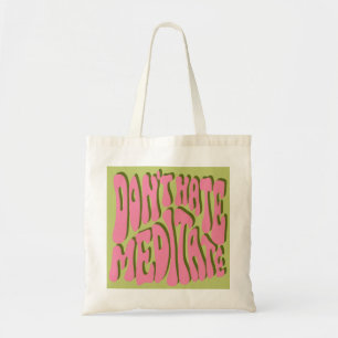 Bolsa Tote 70s Retrospectiva: Poster de Motivação 'Meditação'