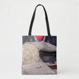 Bolsa Tote 7263-Casamento Militar com Buquê, Anéis, Véu