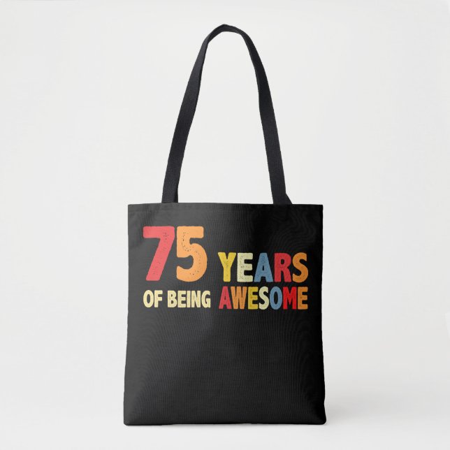 Bolsa Tote 75 Anos De Espetacular Presentes Com 75 Anos (Frente)