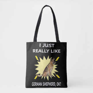 Bolsa Tote 7 Eu Realmente Gosto Do German shepherd OK
