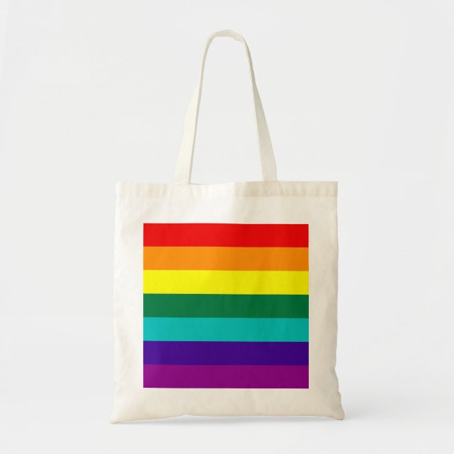 Bolsa Tote 7 Stripes Rainbow Pride (Frente)