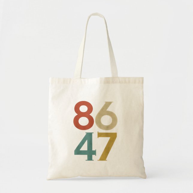 Bolsa Tote 86 47 Bomba de retro Legal Anti-Trump (Frente)