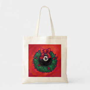 Bolsa Tote 8 Ball Christmas Wheath Red