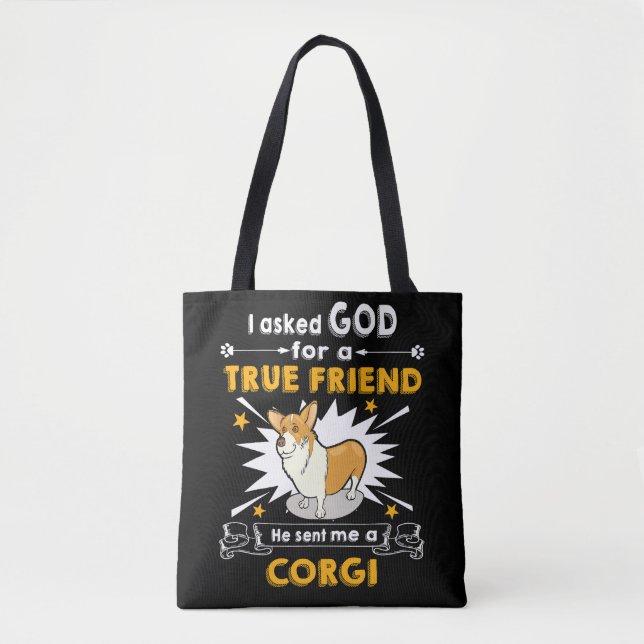 Bolsa Tote 8 Ele Me Enviou Um Corgi (Frente)