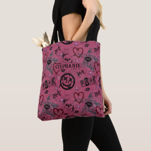 Bolsa Tote 90 Retro Rosa Rosa Girly Punk