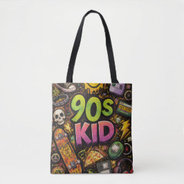 Bolsa Tote 90s Kids Retro Pizza Fun Pattern