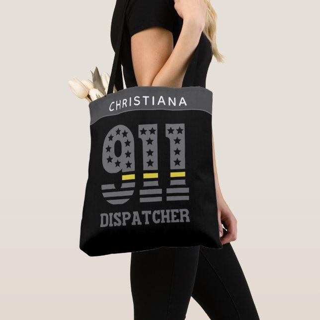 Bolsa Tote 911 Expedidor EUA Sinalizador Thin Yellow Line Eme (Close Up)