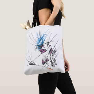Bolsa Tote 96 Arte de Tatuagem Tribal Abstrata Colorida