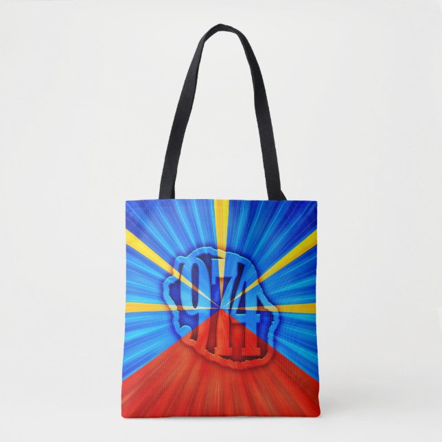 Bolsa Tote 974 Ile de la Réunion - Drapeau réunionnais (Frente)