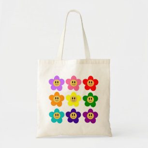 Bolsa Tote 9 Flores de Cor do Orgulho Arco-Íris LGBT