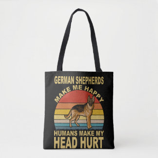 Bolsa Tote 9 German shepherd Me Fazem Humanos Felizes Fazendo