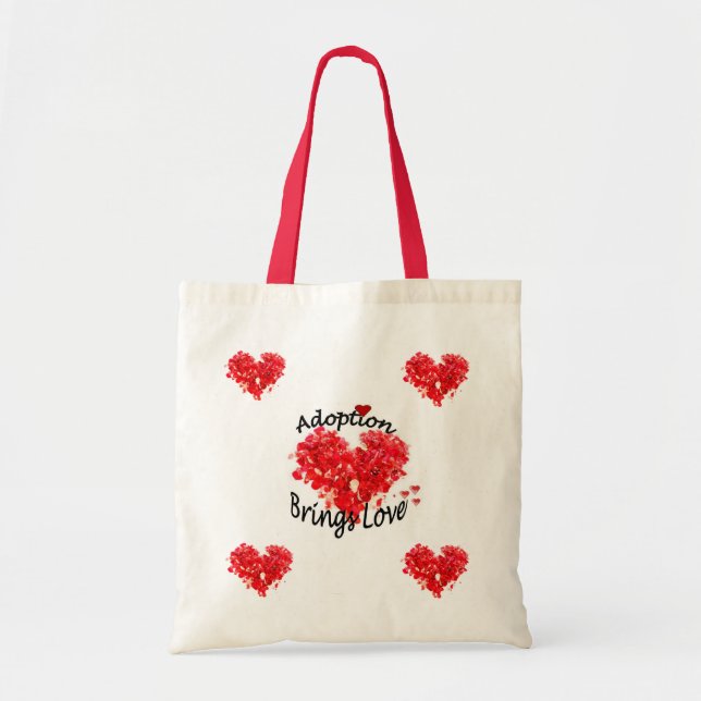 Bolsa Tote A adopção traz o saco do amor (Frente)