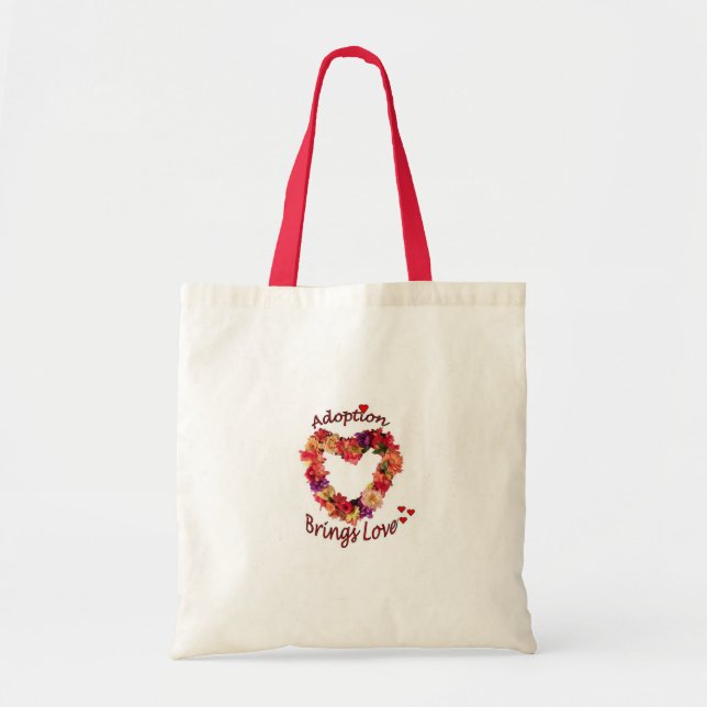 Bolsa Tote A adopção traz o saco do amor (Frente)