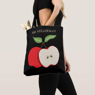 Bolsa Tote A aguarela Apple adiciona o nome do professor