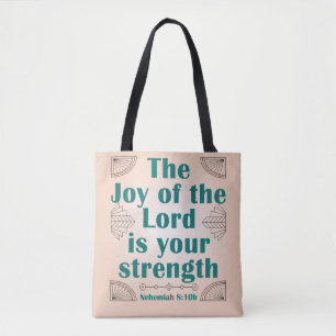 Bolsa Tote A alegria do Senhor é a sua força ArtDeco
