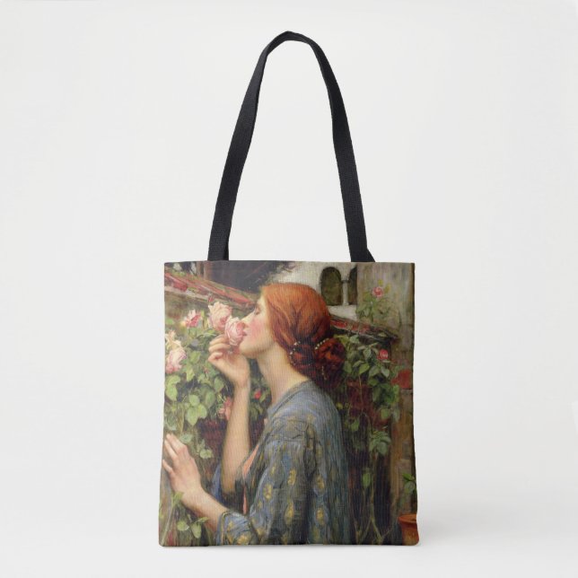 Bolsa Tote A Alma da Rosa por John Waterhouse (Frente)