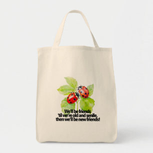 Bolsa Tote A amizade entre Damybugs cita o senil estranho do