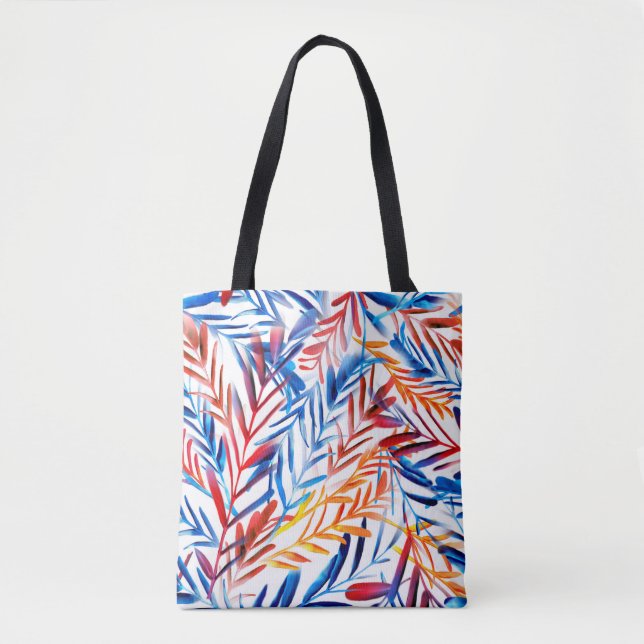 Bolsa Tote A aquarela deixa um padrão sem descontinuidades (Frente)