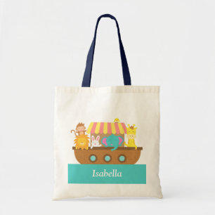 Bolsa Tote A Arca de Noé, Animais Fofos para crianças