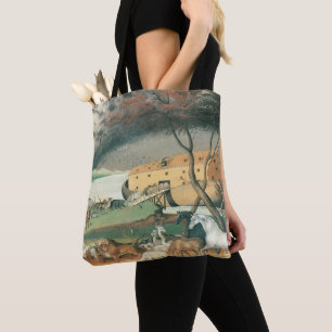 Bolsa Tote A Arca de Noé por Edward Hicks, Arte Popular Antig