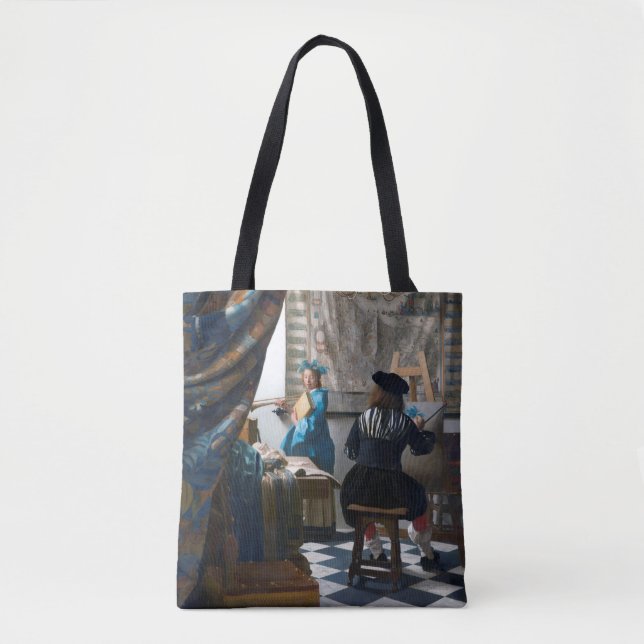 Bolsa Tote A Arte da Pintura, Johannes Vermeer, 1666-1667 (Frente)