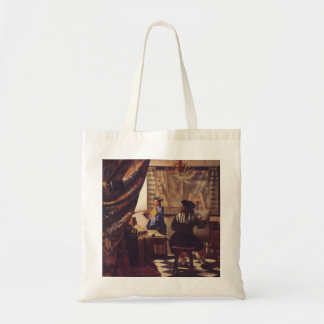 Bolsa Tote A arte da pintura por Johannes Vermeer