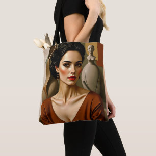 Bolsa Tote A Arte Entre Nós - Retrato Colorido