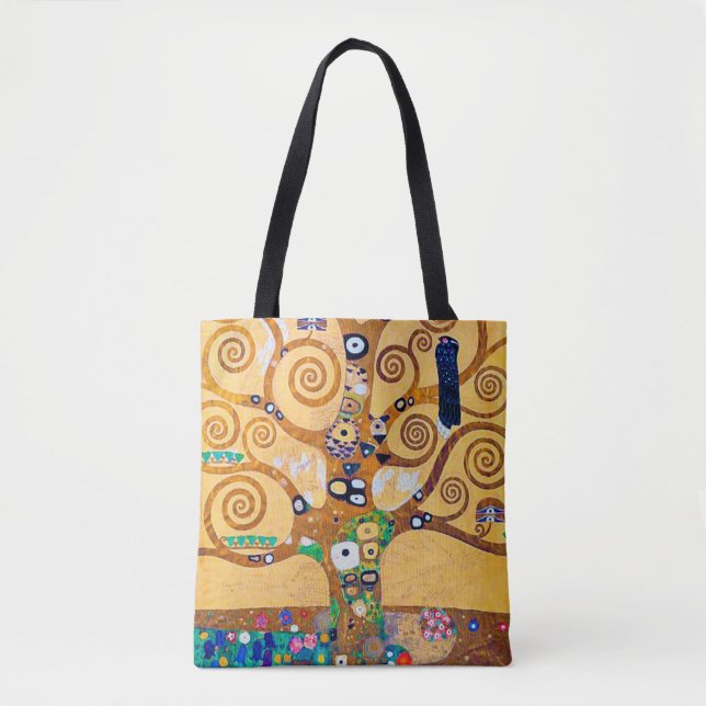 Bolsa Tote A árvore da vida (detalhes), Klimt (Frente)