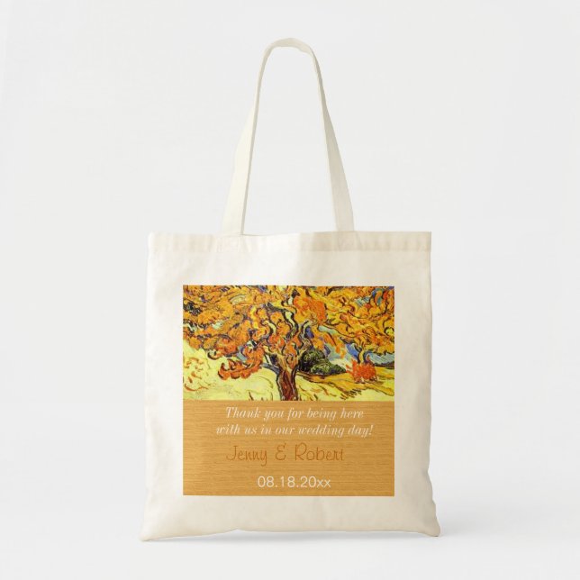 Bolsa Tote A Árvore de Morango, Vincent van Gogh. obrigado-te (Frente)