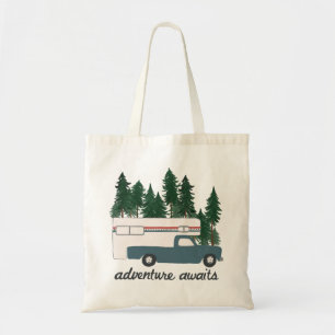 Bolsa Tote A aventura espera! Vanlife RVing do campista do