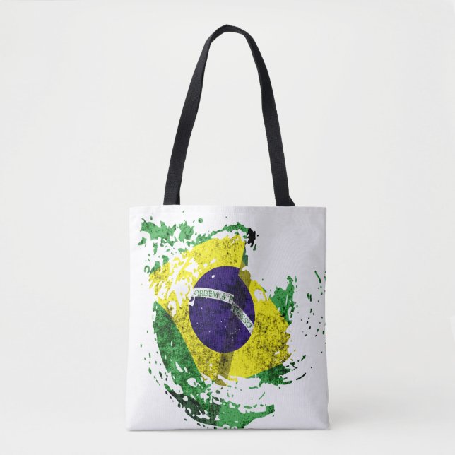Bolsa Tote a bandeira do Brasil (Frente)