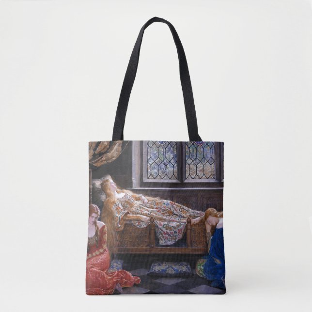 Bolsa Tote A Bela Adormecida, c. 1921 por John Collier (Frente)