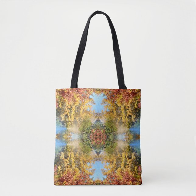 Bolsa Tote A bela floresta no outono... (Frente)